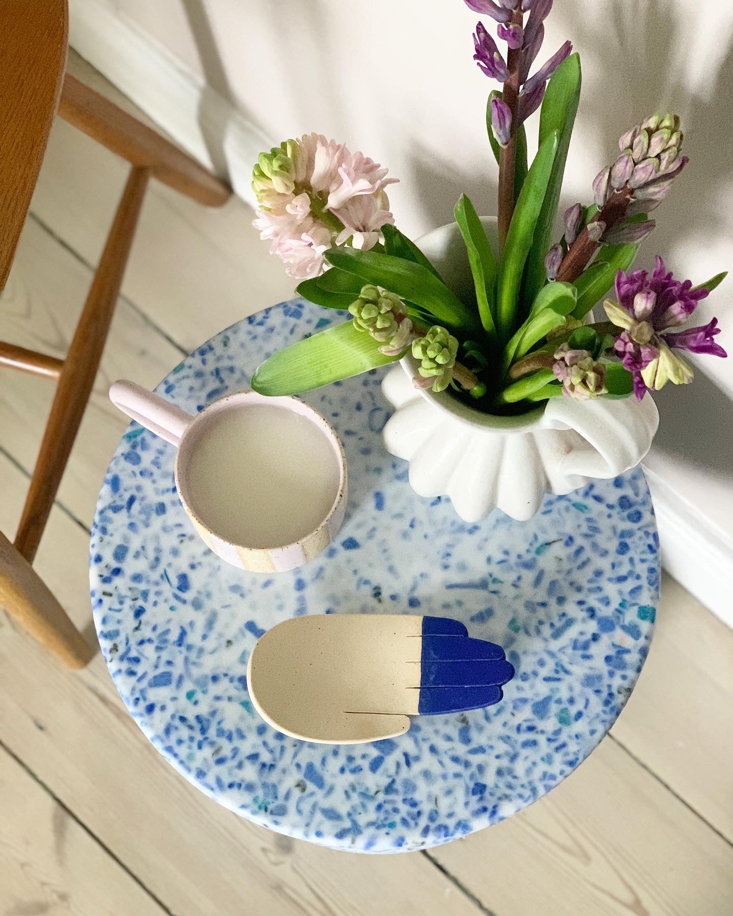 Pale Blue Moon Stool