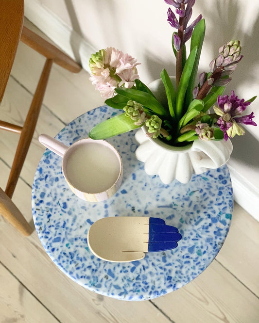 Pale Blue Moon Stool