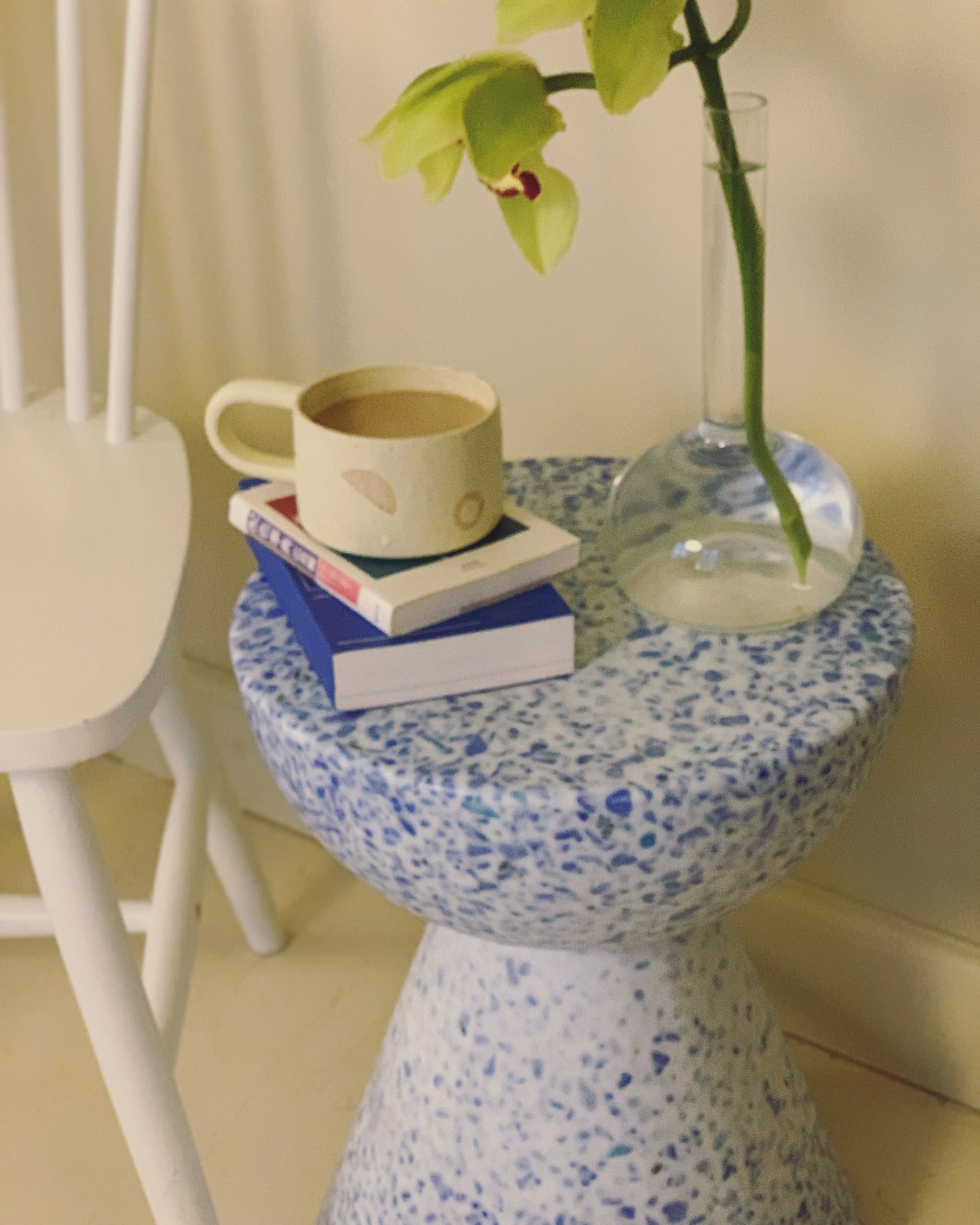 Pale Blue Moon Stool