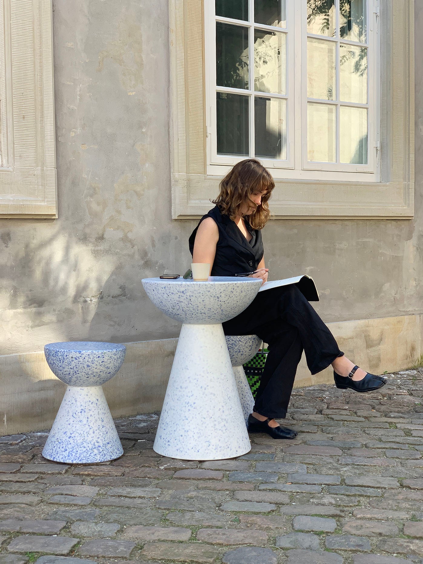 Pale Blue Moon Table