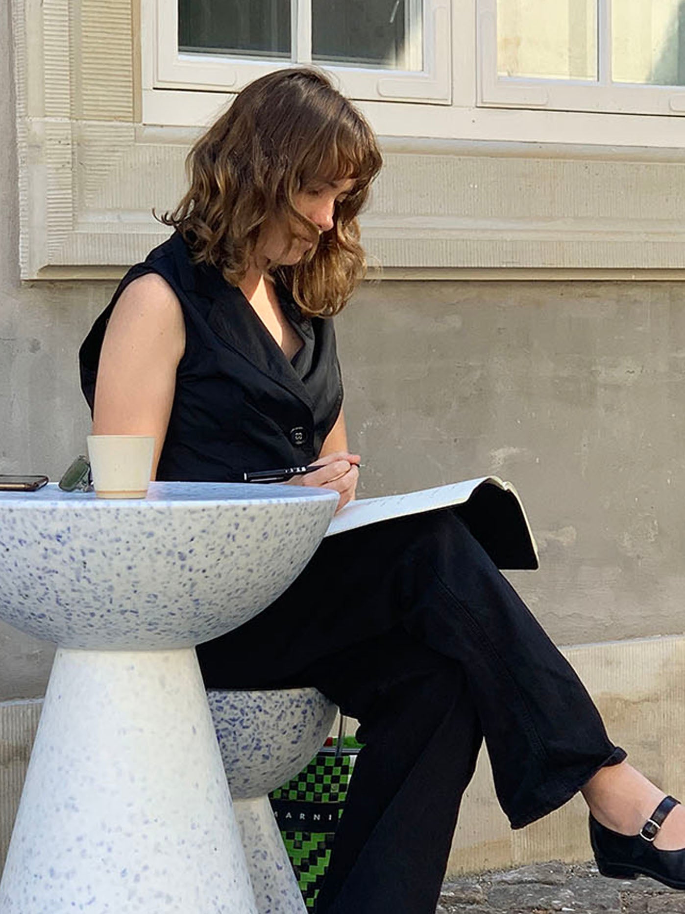 Pale Blue Moon Table